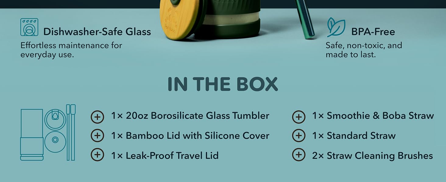 Pandaloo Glass Tumbler