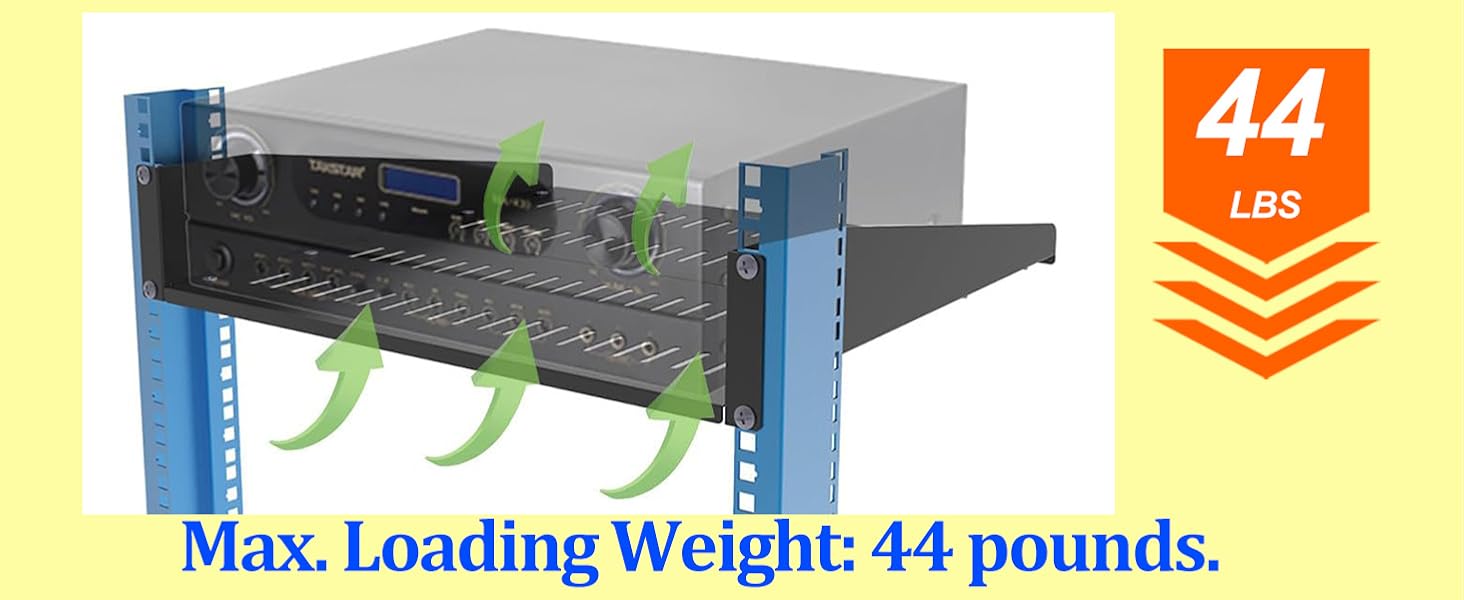 2U Vented Server Rack Shelf