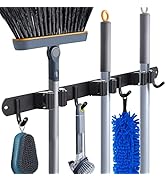 HYRIXDIRECT Broom Holder Wall Mount Broom Organizer Mop Holder Hanger Garden Tool Organizers Stor...