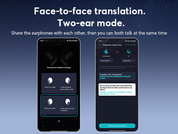 AI Live Translation Earbuds Bluetooth 6.1 Sport Open Ear Headphones