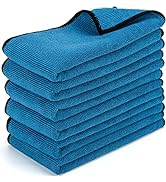 WEAWE Microfiber Towels for Cars - 6 Pack (15.7 x 15.7 inch ), Microfiber Cleaning Cloth, Drying ...