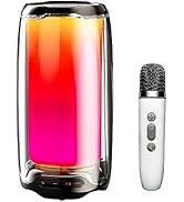 summina Karaoke Machine Portable BT Karaoke Speaker LED Lights Color Changing Support Voice Contr...
