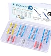 TICONN 150 PCS Solder Seal Wire Connectors, Heat Shrink Connectors, Waterproof and Insulated...