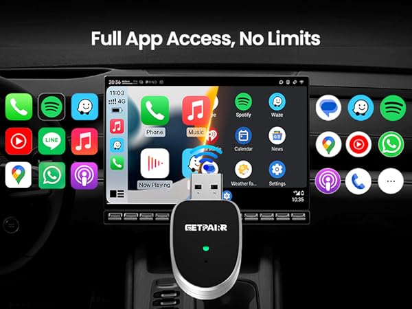 adaptador android auto inalambrico , wireless carplay adapter android auto