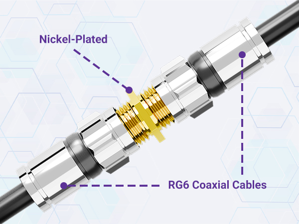 Gold-Plated RG6 Coaxial Cables