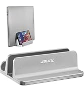 JARLINK 2-in-1 Design Vertical Laptop Stand Holder, Aluminum Laptop Stand for Desk with Adjustabl...