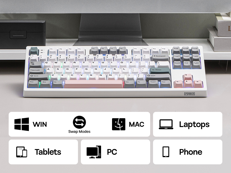 EPOMAKER TH87 Wireless Mechanical Keyboard with 10000mAh Battery