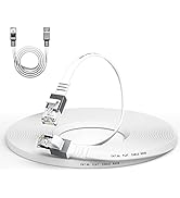 Cat 6a Ethernet Cable 50 Ft,Durable Flat Internet Network LAN Cable with 1.5Ft Short Patch Cord, ...