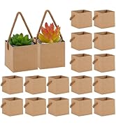 PH PandaHall 60pcs Succulent Wrap Bags Succulent Gift Box Fits 2.5 Inch Pots Mini Square Kraft Pa...