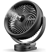 Yeedie 10000mAh Battery Operated Clip on Fan, 8-Inch Desk Stroller Cool Misting Fan, 2 Mist Modes...