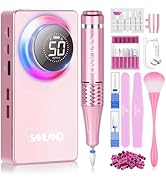 SAVILAND 50000RPM Electric Nail Drill Professional: Rechargeable Portable Efile Nail Drill Kit St...