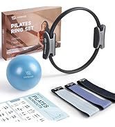 LIONSCOOL PILATES RING SET - Premium Anti-Deformation 14”Magic Circle with Dual Padded Handles - ...