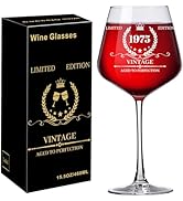 Baalaka Birthday Gifts for Women, Birthday Decorations for Women, 16 OZ Vintage Wine Glass Birthd...