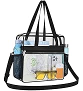 USPECLARE Clear Bag for Stadium Events,Transparent Bag for Work Sports Games Concerts Travel Gym
