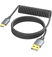 DIOOEER Coiled Keyboard Cable 5FT/1.5M for Gaming, Mechanical Keyboard Wire, All-in-one USB C Coi...