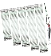 DONQL 50pcs Stainless Steel Wire Traces Pike Fishing, 5 Size 10/15/20/25/30 cm Anti-Bite Fishing ...