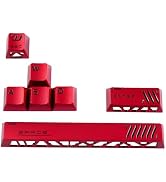 JSJT Aluminum Metal Gaming Keycaps, Compatible for MX Switches Mechanical Keyboards, Hollow-Out D...