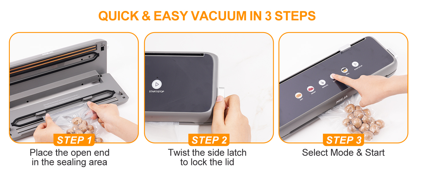 Just press and seal. Three easy steps, anyone can do it.