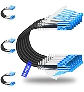 Rojita Cat 6a Ethernet Cable 0.5ft (24-Pack) - Cat6a Patch Cable, Cat 6a Patch Cable 28AWG 10Gbps...