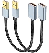 JSADZKJ USB-A 2.0 Extension Cable Type A Male to Female Adapter Connector Short USB 2.0 Cable Com...
