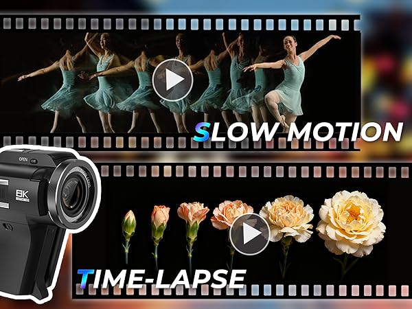5k video camera slow motion timelapse camcorder recorder