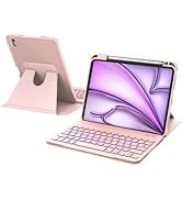 RAYMCRAFT for iPad Air 11-inch Case with Keyboard M3/M2 (2025/2024), 360° Rotatable Case & Detach...
