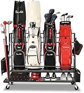 Golf Bag Storage Garage Organizer- Golf Bag Stand Fit for Golf Bags, Golf Clubs, Golf Balls, Golf...