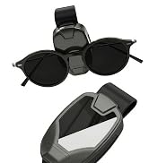 WAYAYKA Car Sunglass Holder-Leather Magnetic Large Glasses Case,One-Handed Eyeglass Clip,Universa...