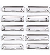 PERFORMORE 10 Pack of Clipboard Clips, 4 Inch Wide, Mountable Clipboard Clips Features Nickel Fin...