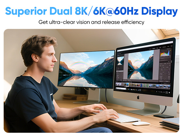 Superior Dual 8K/6K@60Hz Display
