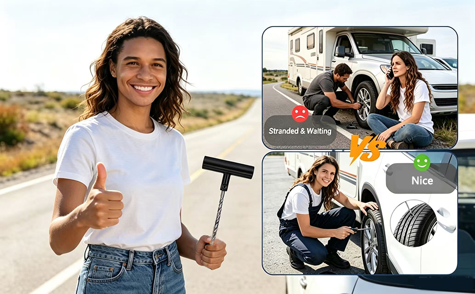 63pcs Flat Tire Repair Kit