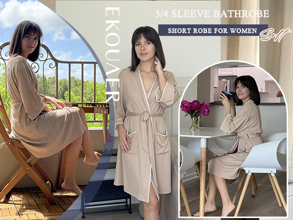 womens robes knee length