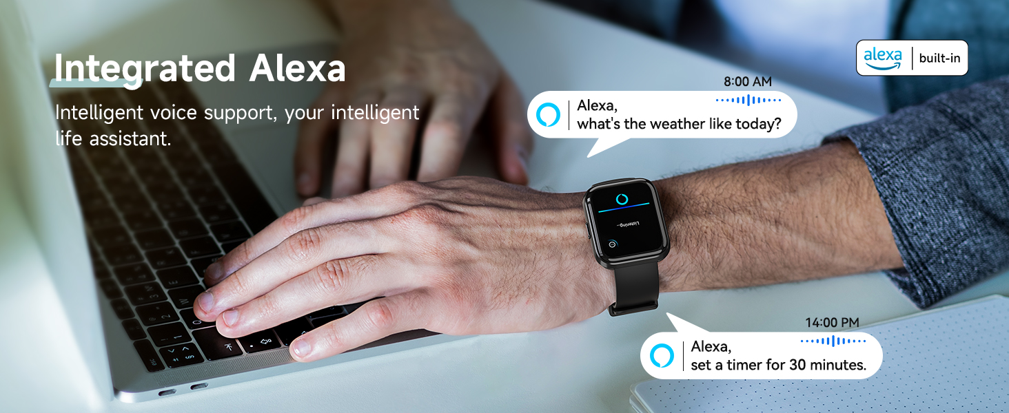 Gydom Smart Watches for Men Women Android &amp;amp;amp; iPhone, 1.8&amp;amp;#39;&amp;amp;#39; Alexa Built-in Smartwatch