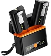 Lesaps 2-Pack 6040mAh Replacement Battery for Ring Cameras Doorbell- Upgrade Battery Charger Kit ...