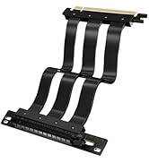 XRIKUI PCI-E 4.0 16X Extension Riser Cable for Vertical GPU Mount Flexible Cable High Speed Exten...