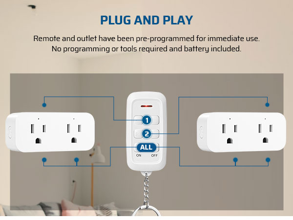 dewenwils remote control outlet