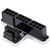 WLGQ ATX 3.0 12VHPWR 16-Pin to 3X 8-Pin PCIe 5.0 Graphics Card Power Adapter, 600W, 90-Degree Alu...