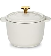 CAROTE 2QT Enameled Cast Iron Rice Pot, Non-Toxic Small Dutch Oven with Lid for Rice Grains, Soup...