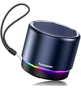 Keransean Small Bluetooth Speaker with Lights, BT5.4, 12H Battery Life & Noise Reduction Mic, Blu...