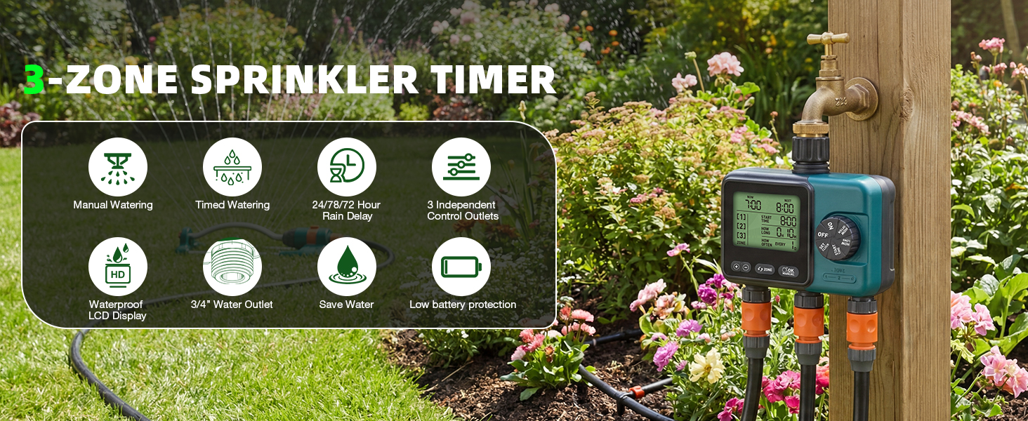 sprinkler timer for garden