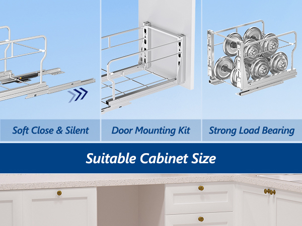 cabinet trash can pull out kit