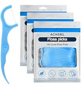 ACHSML Floss Picks - 300 Count Wear Resistant Dental Floss Picks BPA Free Durable Dental Floss Er...