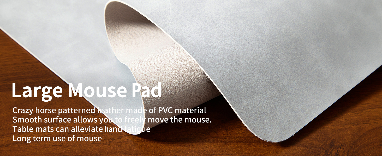 NUOYOU Leather Desk Pad Protector, Laptop Desk Mat, Large Mouse Pad