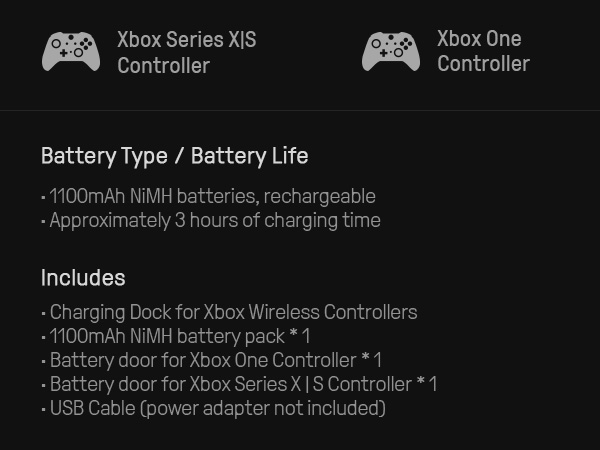 Xbox Charging Station for Xbox Series X|S Xbox Charging Station Xbox One Controller 