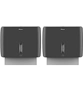 PLUSSEN Bathroom Paper Towel Dispenser Pack of 2 Durable ABS Plastic Easy Installation No Drillin...
