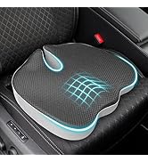 LALOSHI Car Seat Cushion,U-Shaped Memory Foam Seat Cushion for Back Pain Relief - 2.8In Thick Erg...