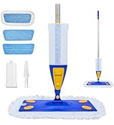 VEVOR Spray Mop, with 3 Washable Pads for Dry and Wet Floor Cleaning and a 27oz Refillable Water ...