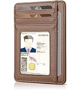 Teskyer Slim Wallet for Men, Minimalist Front Pocket RFID Blocking Leather Wallet Credit Card Hol...