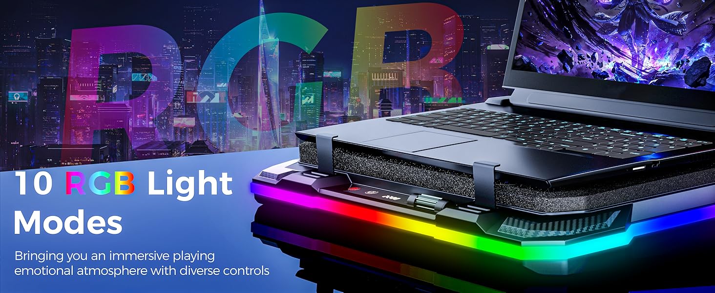 rgb laptop cooling stand gaming computer cooling pad for laptop