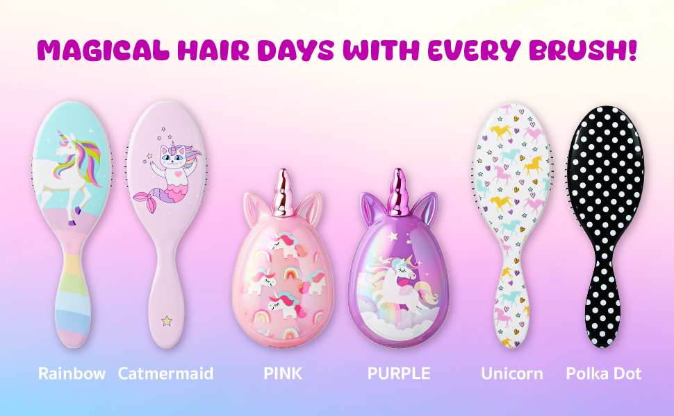 RED KIDS HAIR BRUSH